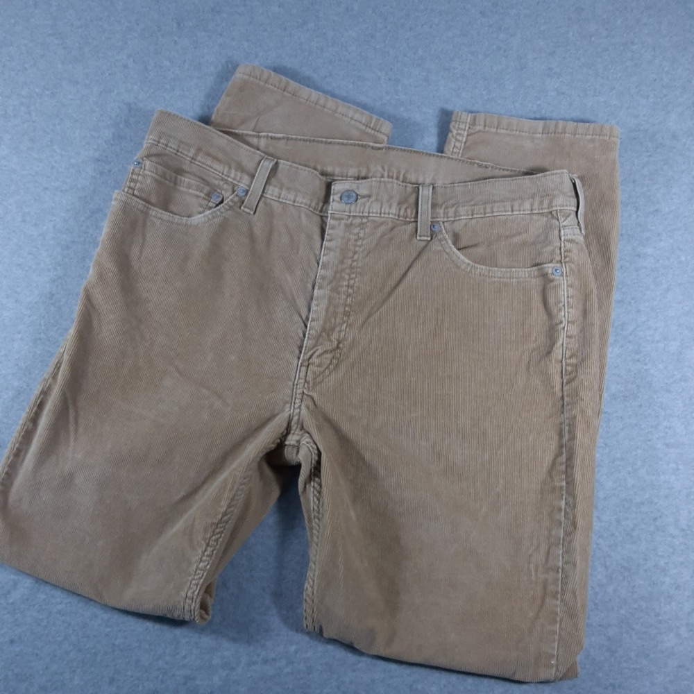 Levis 511 Slim Fit Corduroy Pants Mens 38x32 Tan Khaki Fine Wale Casual 5-Pocket